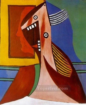 self portrait Painting - Bust of a woman and self-portrait 1929 Pablo Picasso